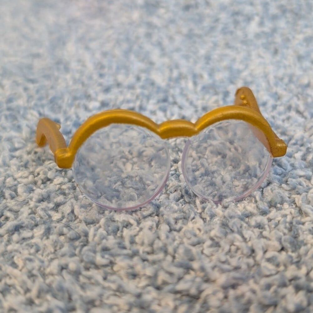 LOL Surprise OMG Retro Gold Frame Clear Round Lense Toy Fashion Doll Glasses